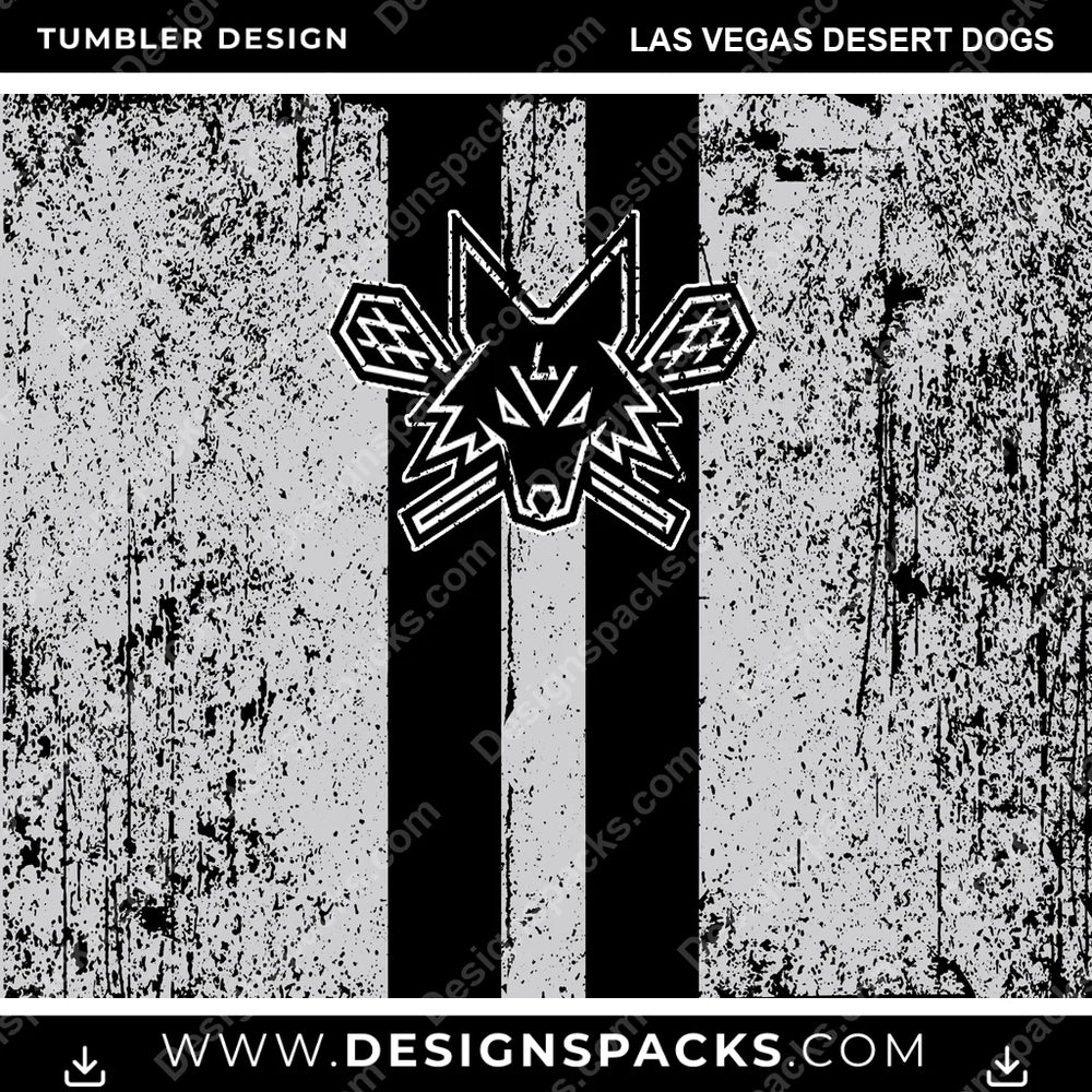 Lacrosse Grunge Style Las Vegas Desert Dogs PLL Lacrosse Tumbler Digital Wrap Design Download