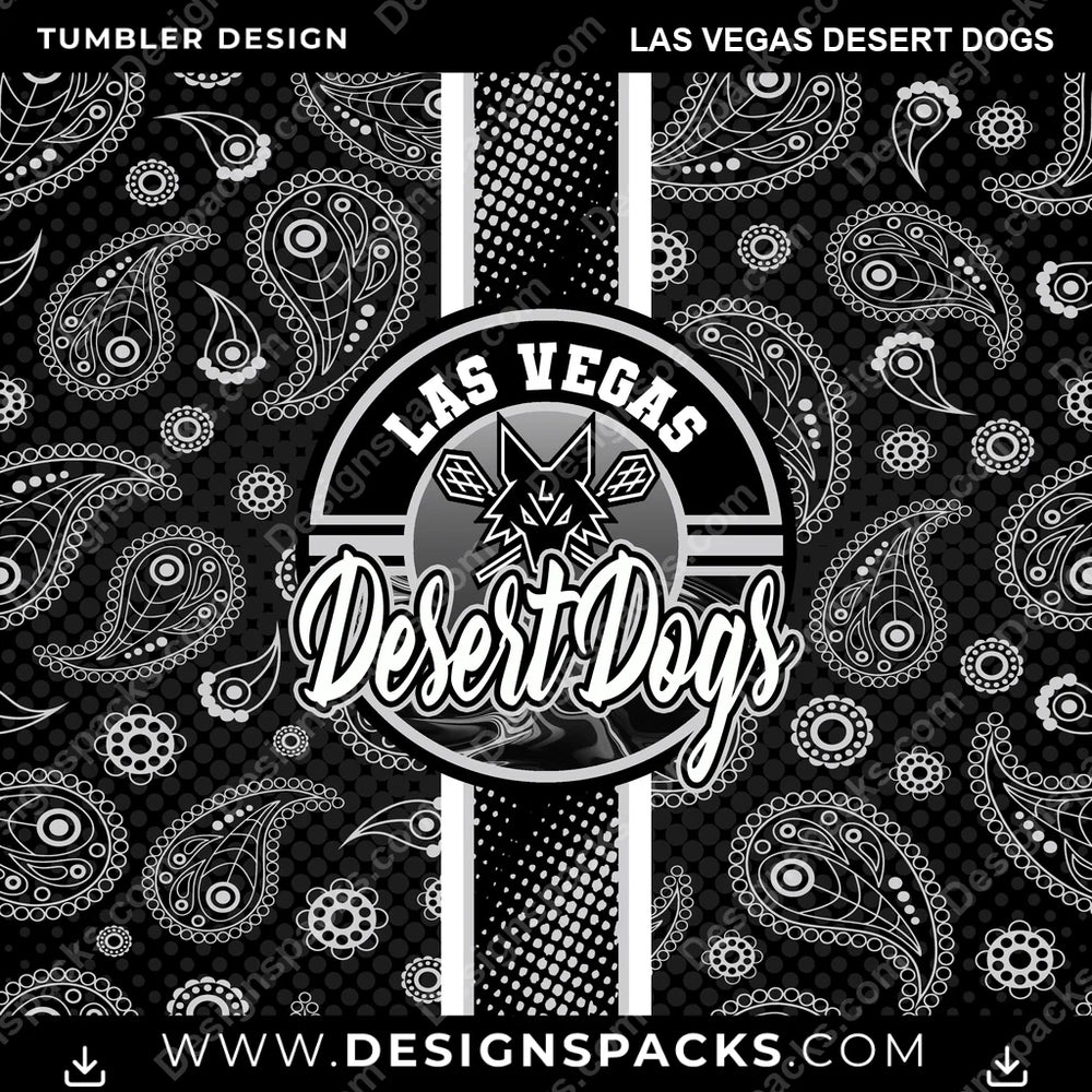 Lacrosse Handkerchief Las Vegas Desert Dogs PLL Lacrosse Tumbler Digital Wrap Design Download
