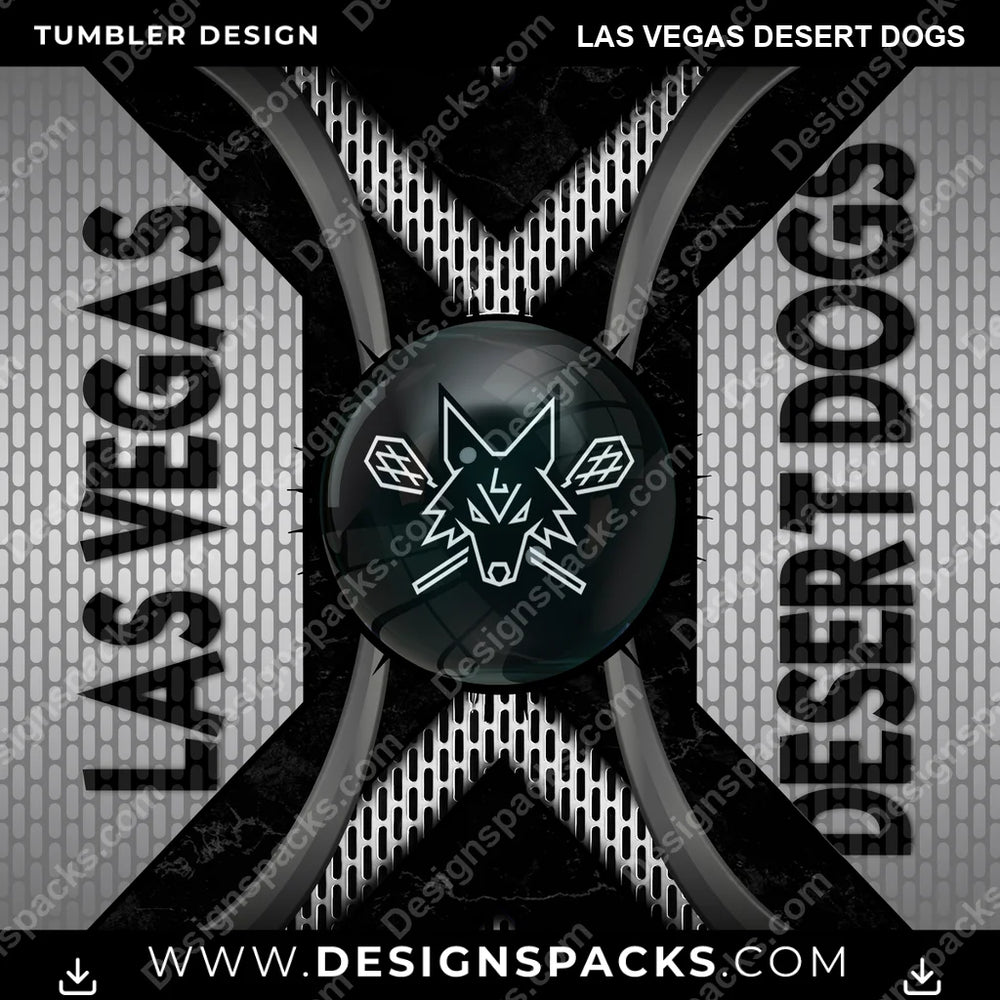 Lacrosse Metal Grating Las Vegas Desert Dogs PLL Lacrosse Tumbler Digital Wrap Design Download