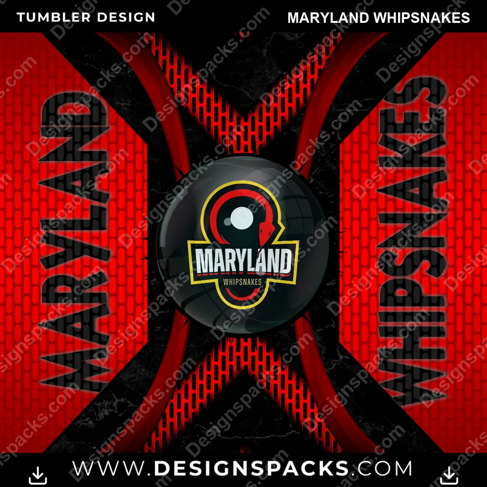 Lacrosse Metal Grating Maryland Whipsnakes PLL Lacrosse Tumbler Digital Wrap Design Download