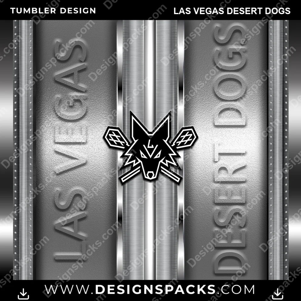 Lacrosse Metallic Las Vegas Desert Dogs PLL Lacrosse Tumbler Digital Wrap Design Download