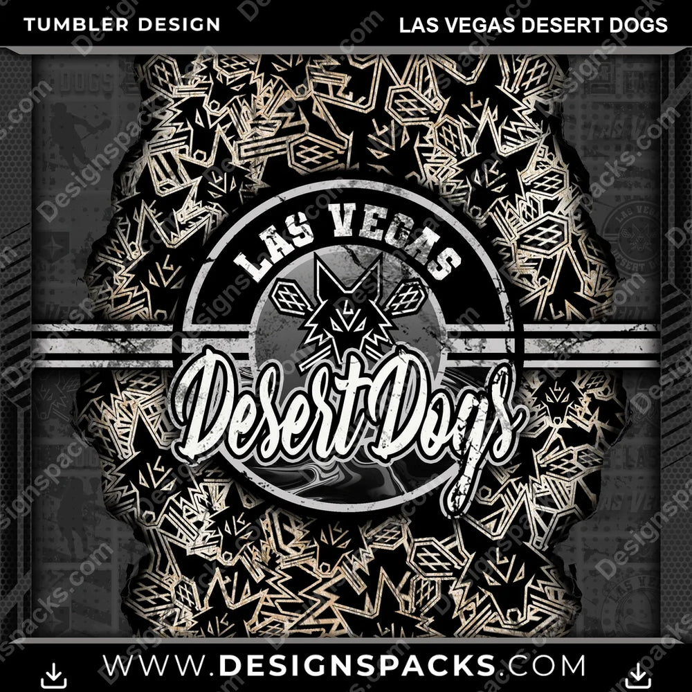 Lacrosse Ripped Las Vegas Desert Dogs PLL Lacrosse Tumbler Digital Wrap Design Download