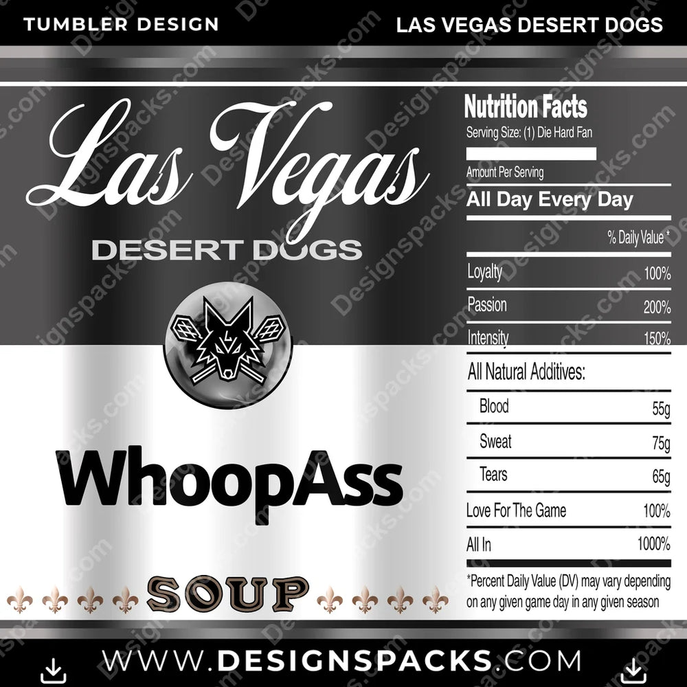Lacrosse Soup Can Las Vegas Desert Dogs PLL Lacrosse Tumbler Digital Wrap Design Download