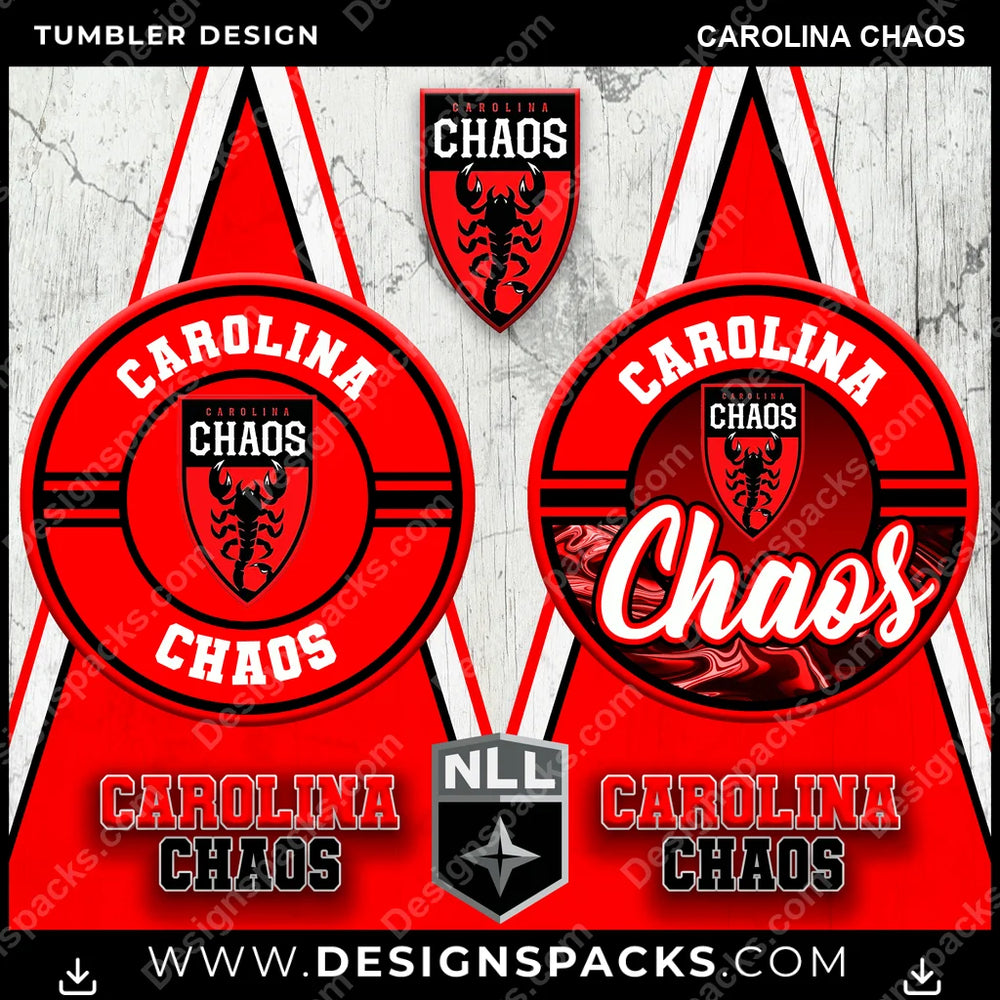Lacrosse Sports Carolina Chaos PLL Lacrosse Tumbler Digital Wrap Design Download