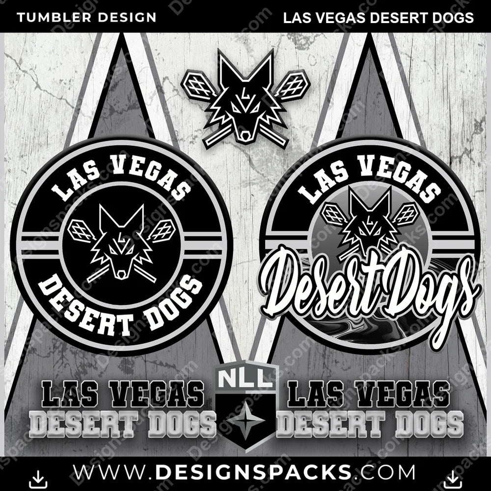 Lacrosse Sports Las Vegas Desert Dogs PLL Lacrosse Tumbler Digital Wrap Design Download