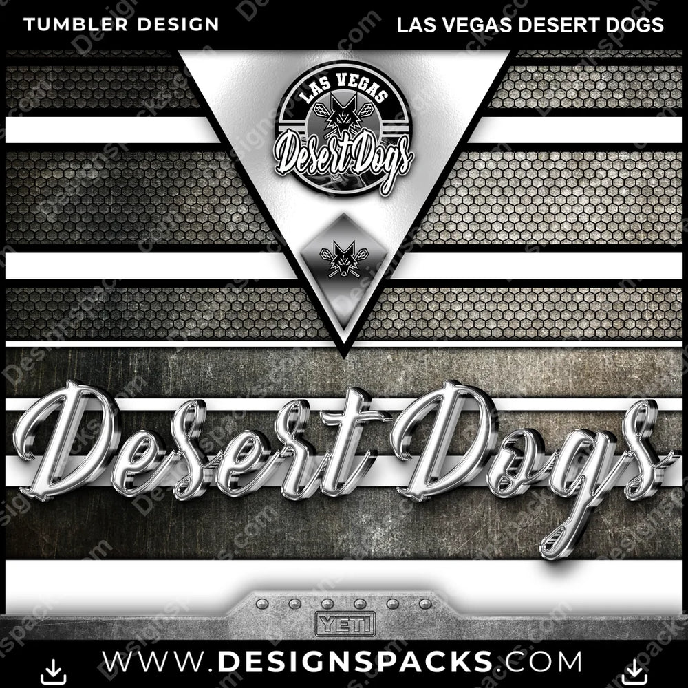Lacrosse YETI Las Vegas Desert Dogs PLL Lacrosse Tumbler Digital Wrap Design Download