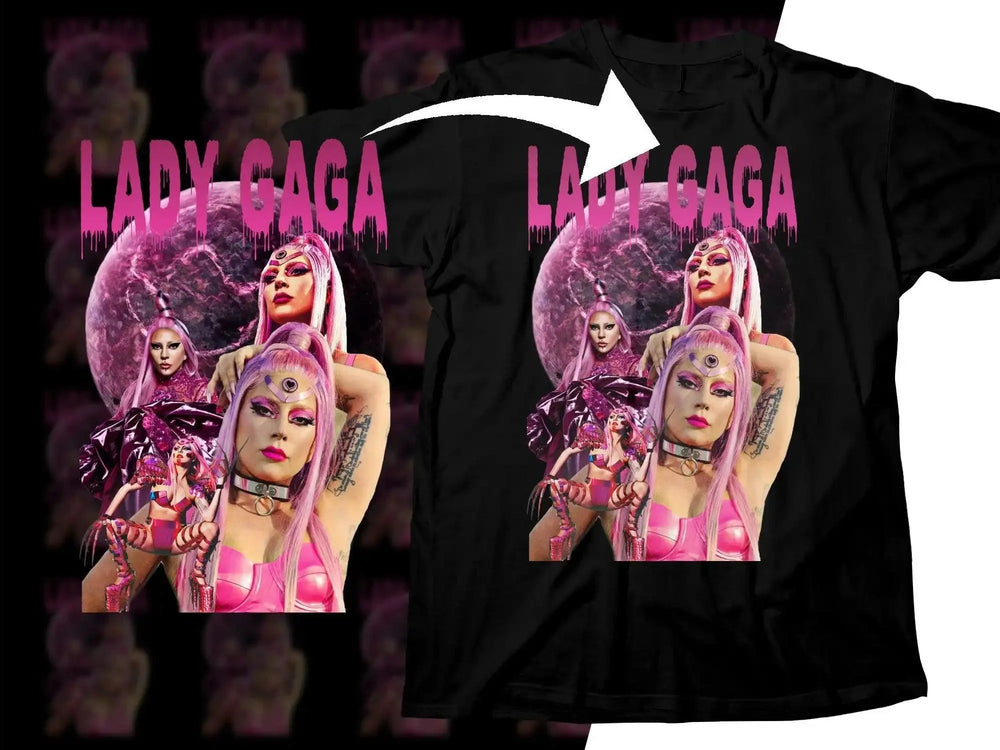 Lady Gaga Pink Dripping Text Moon Bootleg Png Digital Download