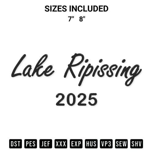 Lake Ripissing 2025 Embroidery Design