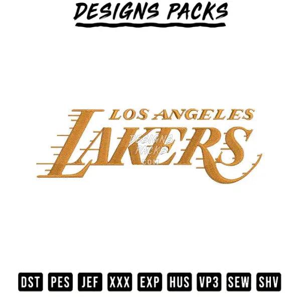 Lakers Embroidery Design 3.8" 4.8" 5.8" 6.8