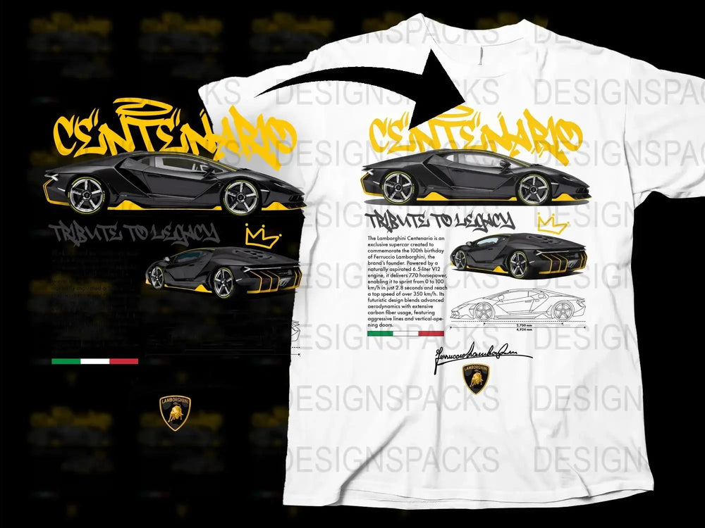 Custom Lamborghini Tribute T-Shirt, Unique Car Enthusiast Graphic Tee, Automotive Apparel, Sports Car Design, Racing Fan Gift
