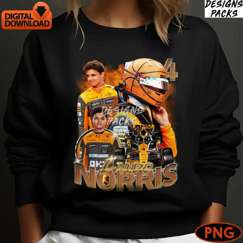 Lando Norris F1 Racing Digital Artwork Instant Download Png Motorsports Memorabilia Formula 1 Fan