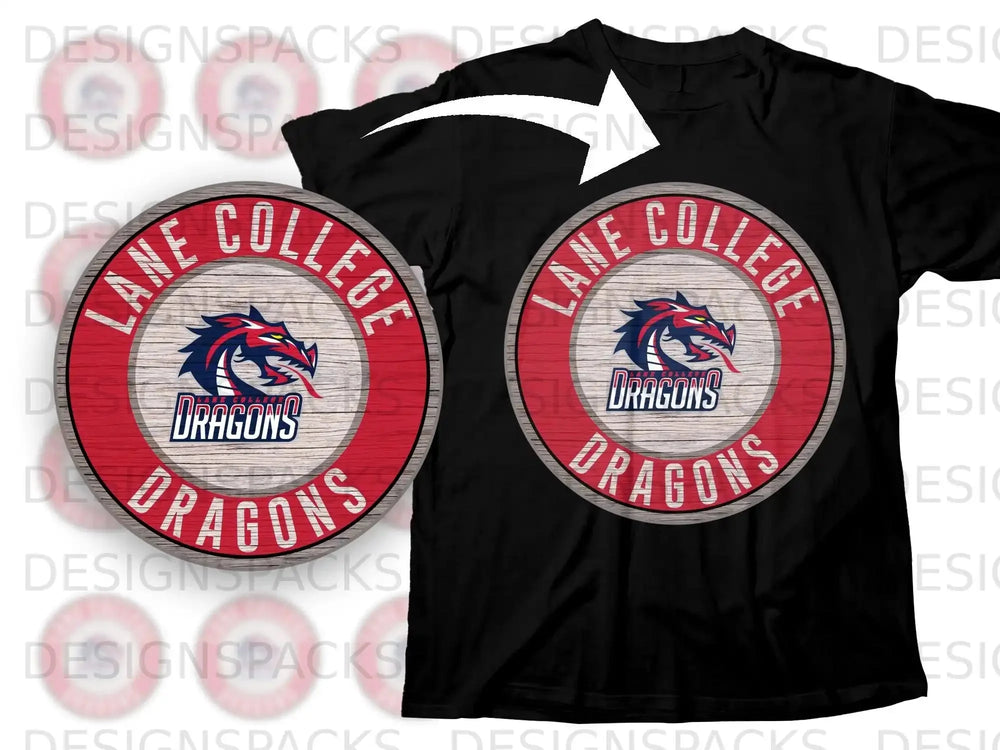 Lane College Dragons Circular Logo T-Shirt