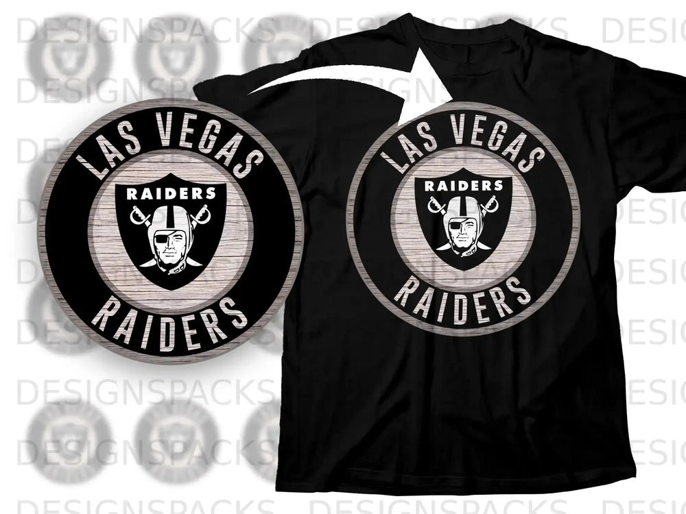 Las Vegas Raiders Logo Circular Print T-Shirt