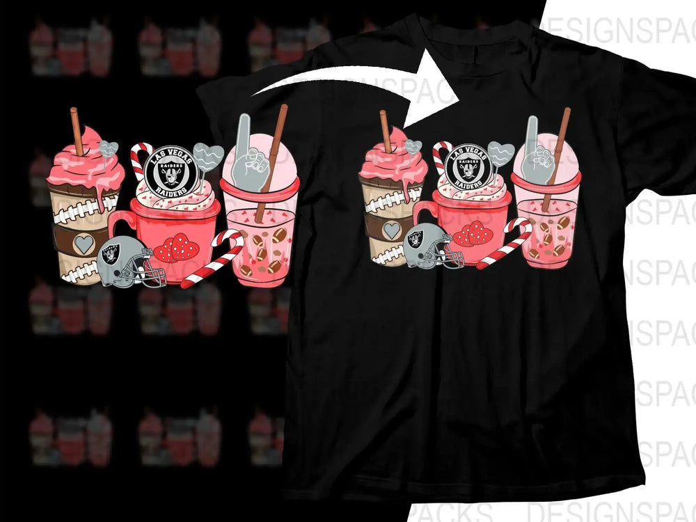 Las Vegas Raiders Valentine Drink Football Logo Png Digital Download