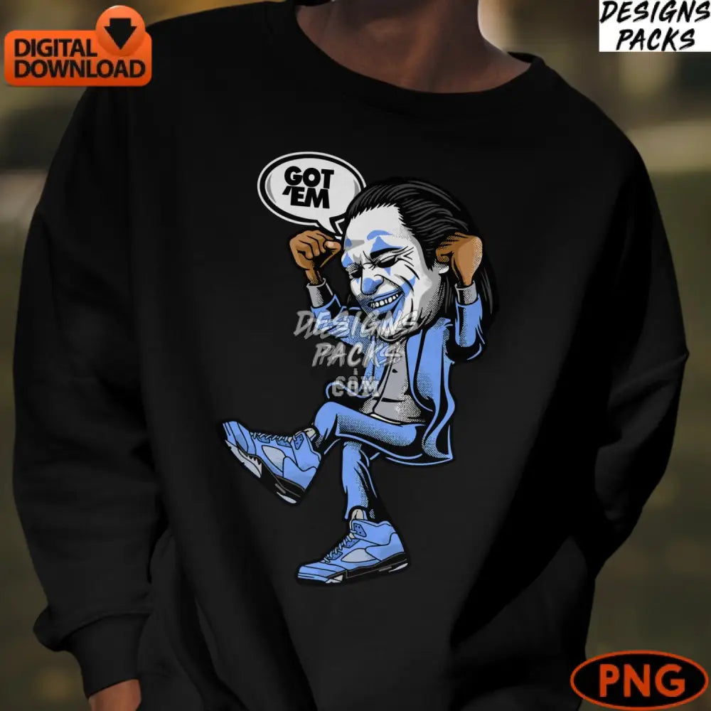 Laughing Joker Digital Art Pop Culture Character Instant Download Png File For T-Shirts S And Crafts