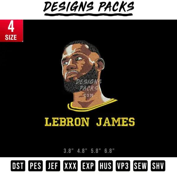 Lebron James and Name Embroidery Design 