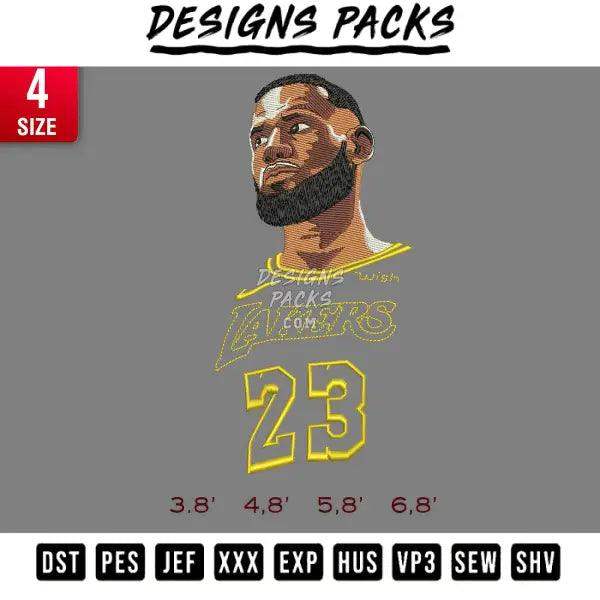 Lebron James Embroidery Design 