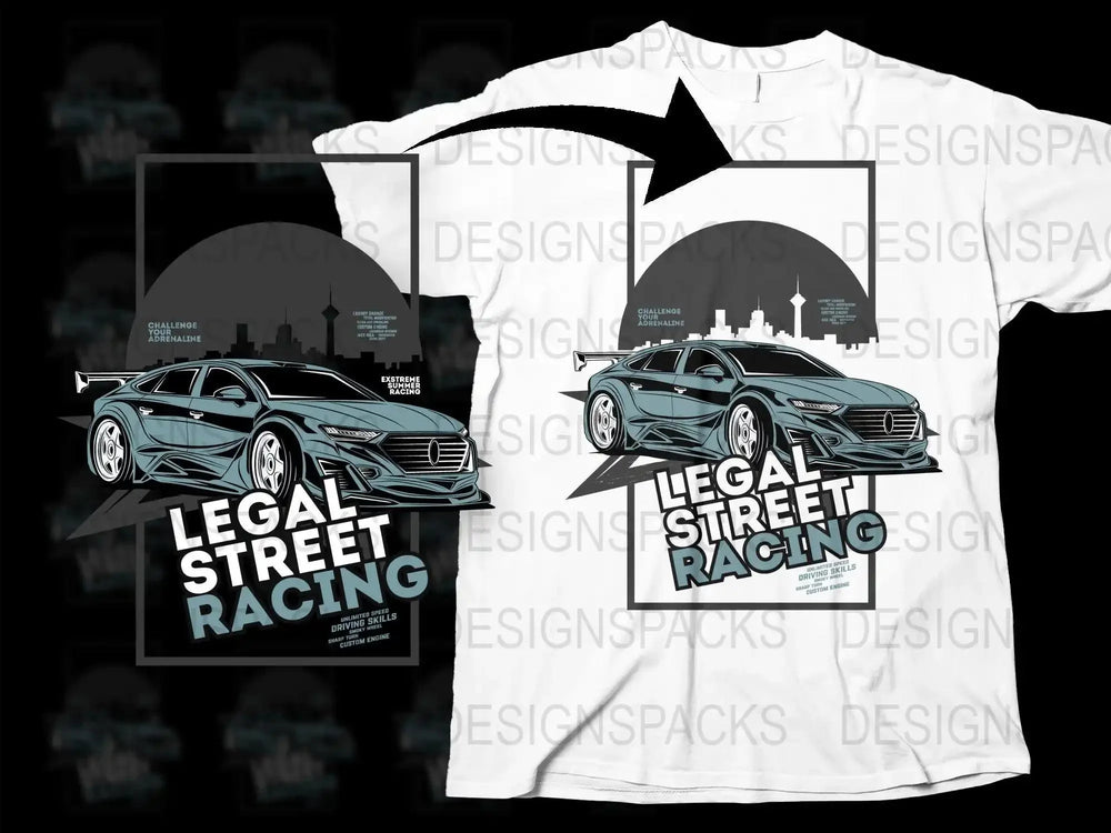 Legal Street Racing Custom Engine Challenge Png Digital Download