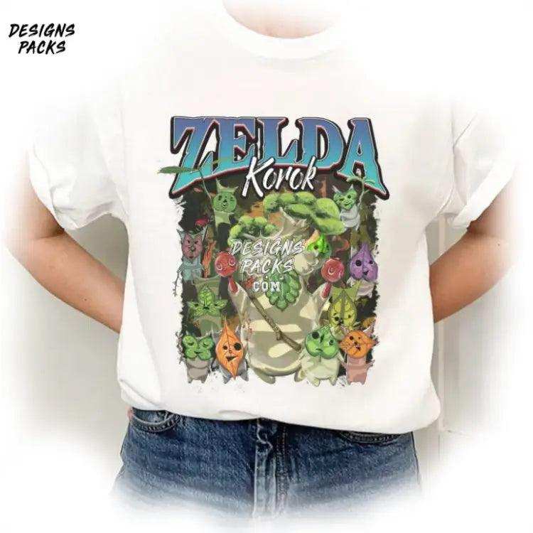Legend Of Zelda Homage Tv Korok Vintage Graphic Png Design