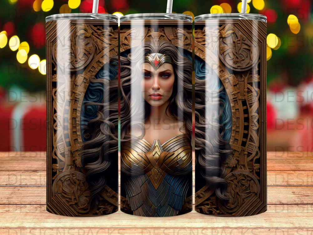 Legendary Amazonian Tumbler Digital Wrap Design