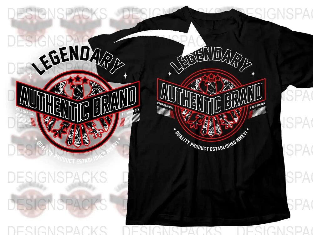 Legendary Authentic Brand Eagle Design Png Digital Download