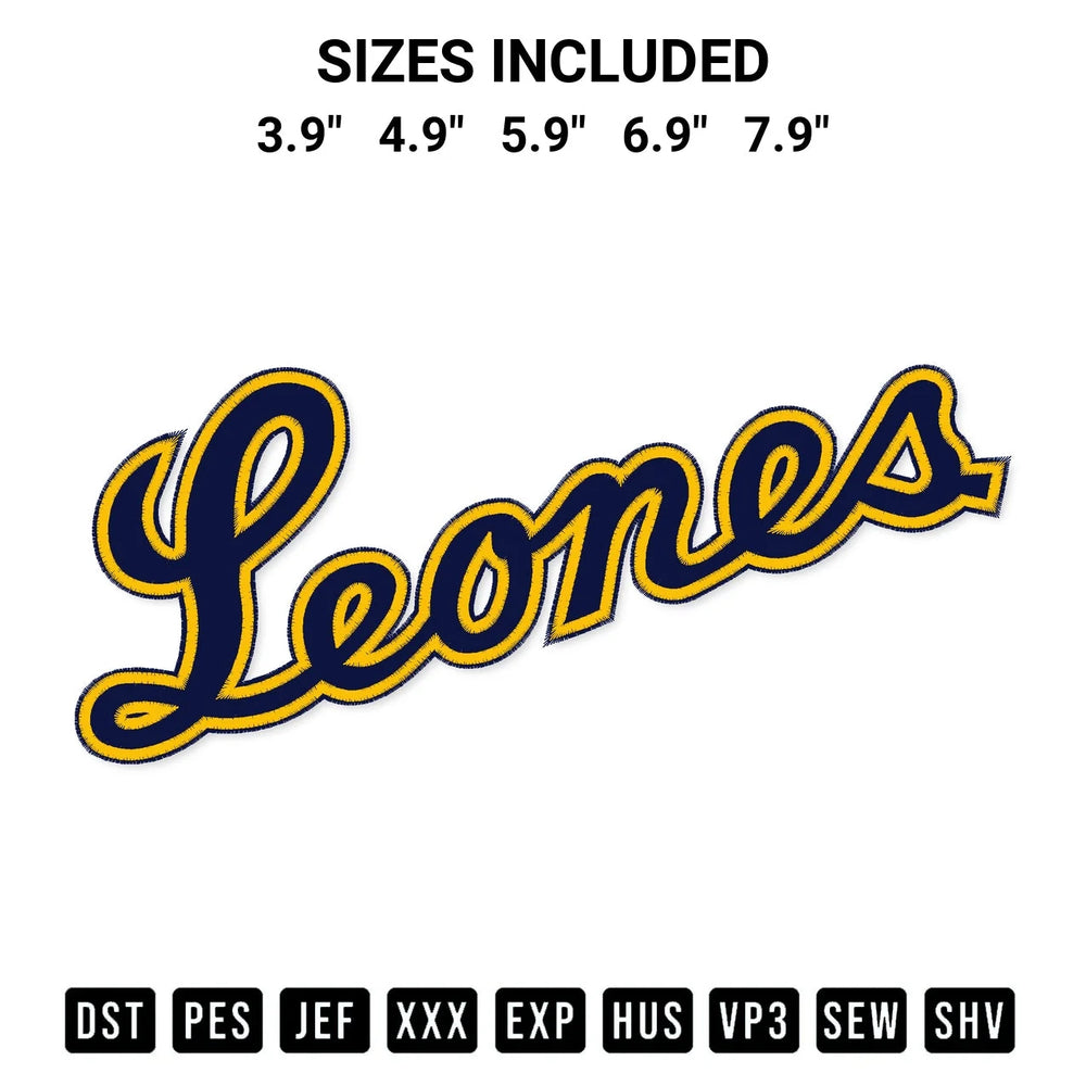 Leones Del Caracas Embroidery Design