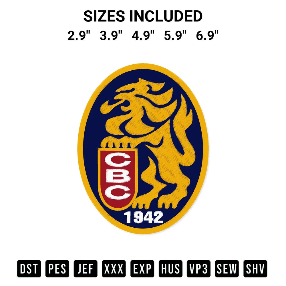 Leones Del Caracas Lions 1942 Embroidery Design