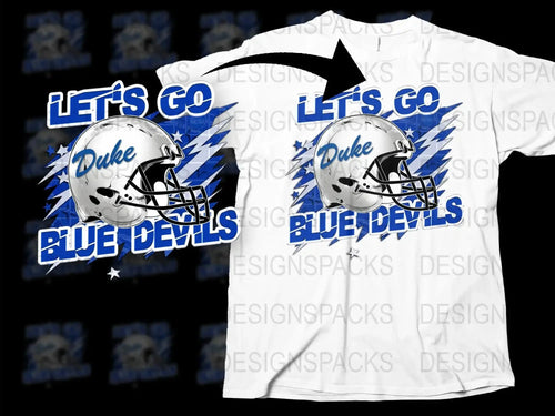 Duke Blue Devils T-Shirt, Let's Go Graphic Tee, College Football Fan Apparel, Sports Themed Clothing