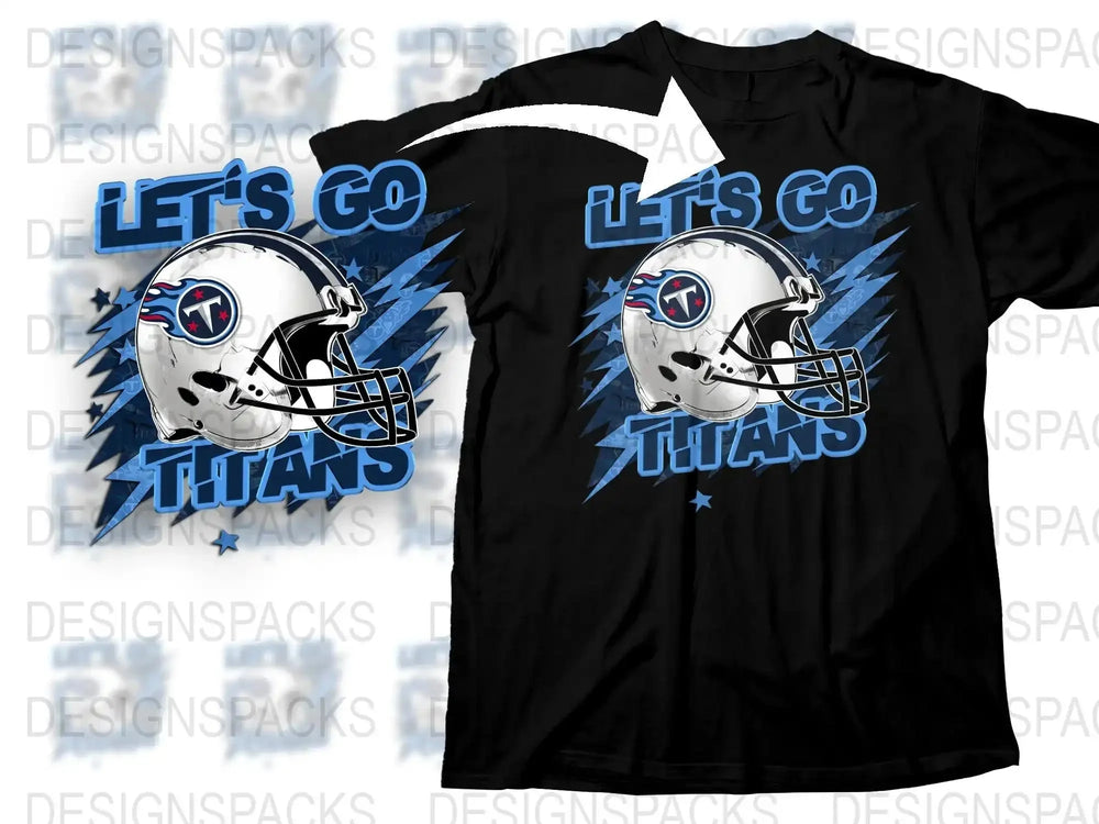 Let's Go Titans Graphic T-Shirt, Football Team Fan Gear, Sports Apparel, Trendy Game Day Outfit, Casual Wear