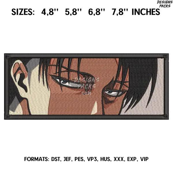 Levi Akkerman Eyes Embroidery Design File, Attack on Titan Anime Embroidery Design,, Anime Pe