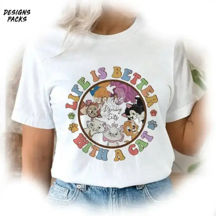 Life Is Better With A Cat Cartoon Land Trip Cats Png Design
