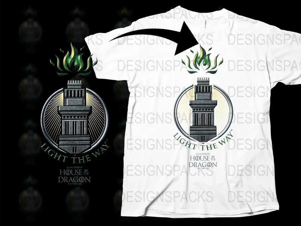 Light The Way House Of The Dragon Graphic Png Digital Download