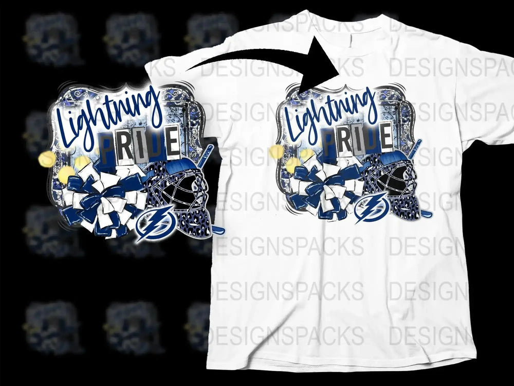 Lightning Pride NHL Team Logo Graphic Png Digital Download