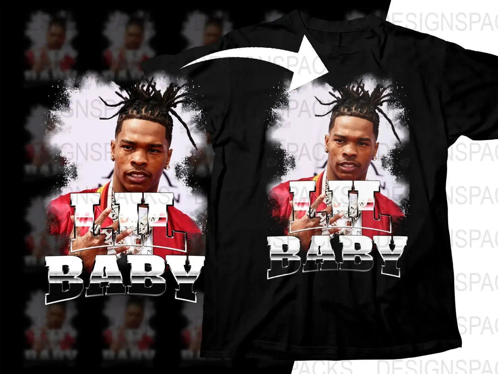 Lil Baby Graphic Red Jacket Design Stylish Png Digital Download