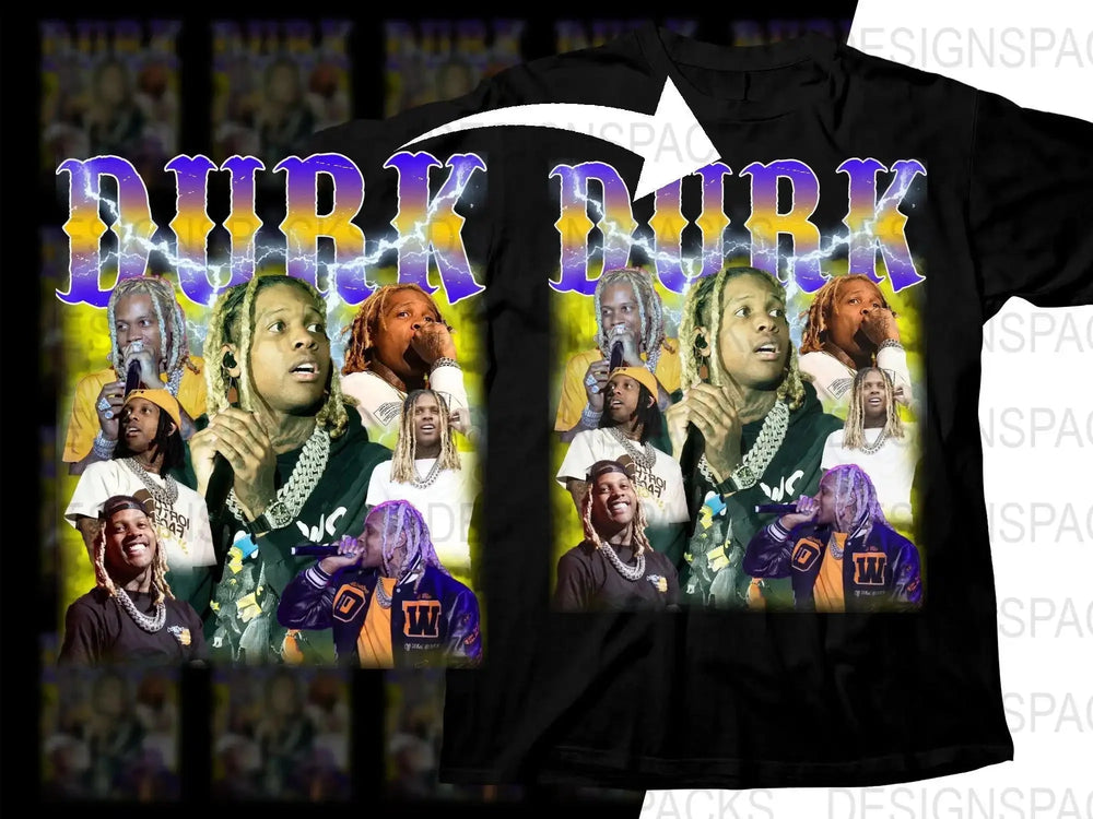 Lil Durk Electrifying Multicolor Design Featuring Png Digital Download