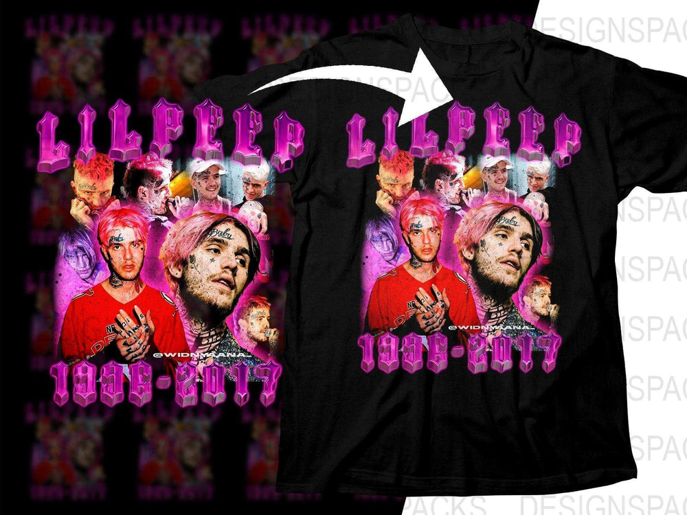 Lil Peep 1996-2017 Bootleg Bootleg Design Png Digital Download