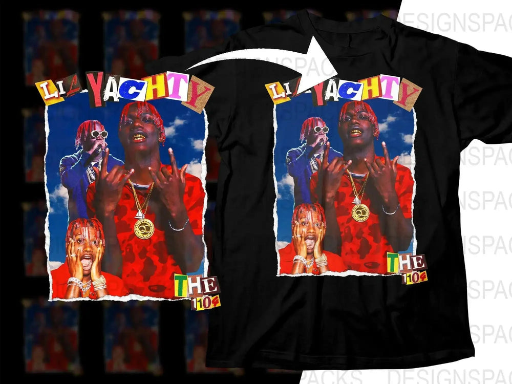 Lil Yachty Vibrant Bootleg Style Music Bootleg Graphic Png Digital Download
