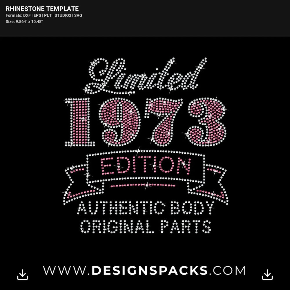 Limited Edition Authentic Body Original Parts Rhinestone Digital Template