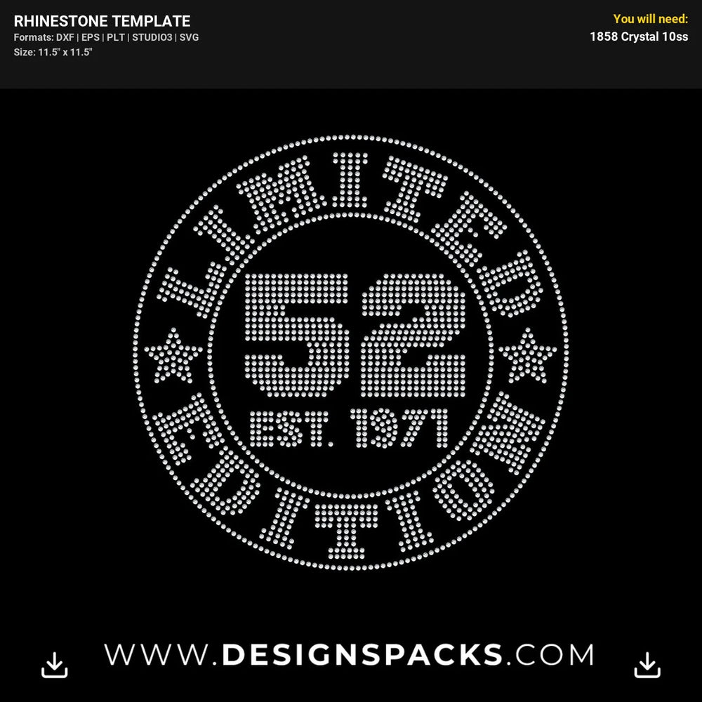 Limited Editon Birthday Rhinestone Digital Template