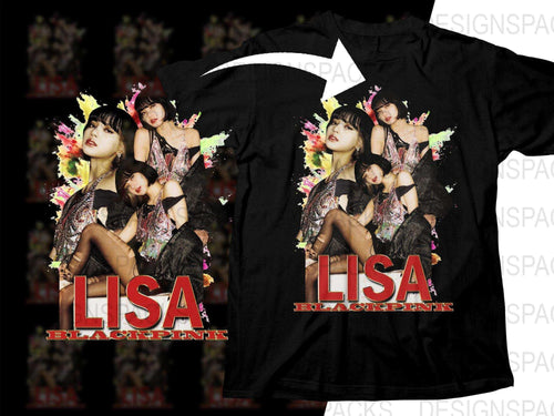 LISA Blackpink Colorful Splash Kpop Halftone Png Digital Download