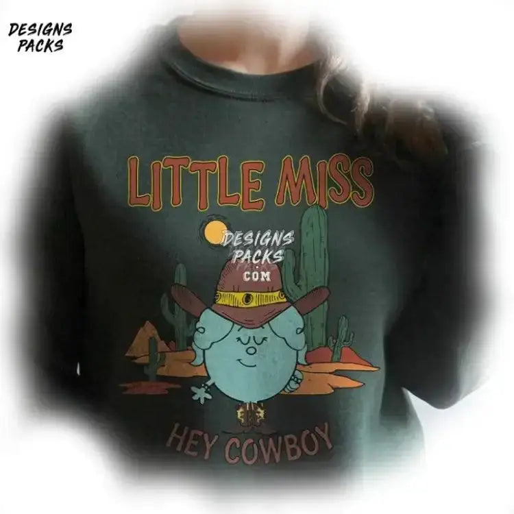 Little Miss Custom Cowboy Personalized Png Design