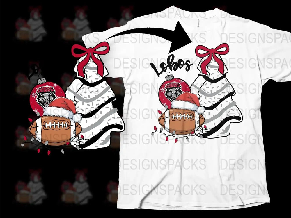 Christmas Football T-Shirt, Santa Claus Graphic Tee, Holiday Sports Apparel, Festive Winter Clothing