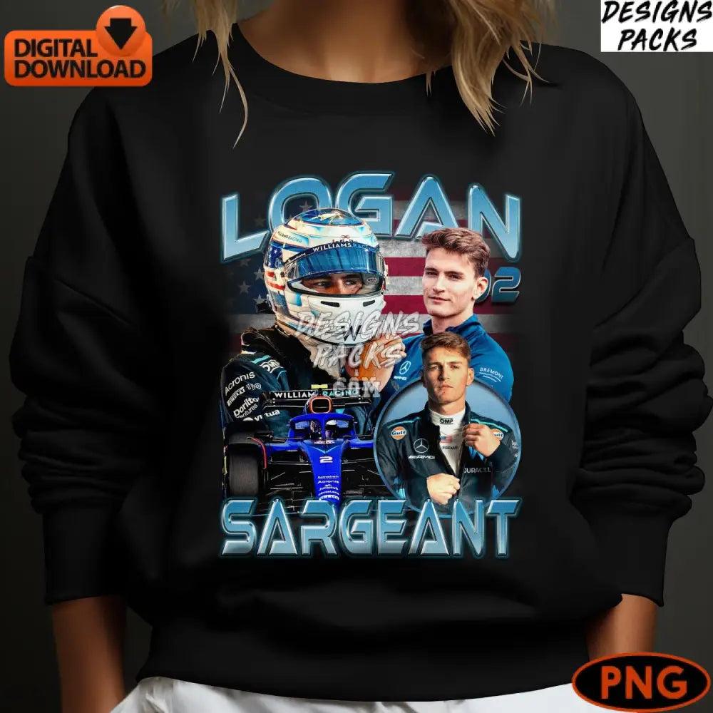 Logan Sargeant Williams Racing Inspired Digital Art Formula Png Instant Download
