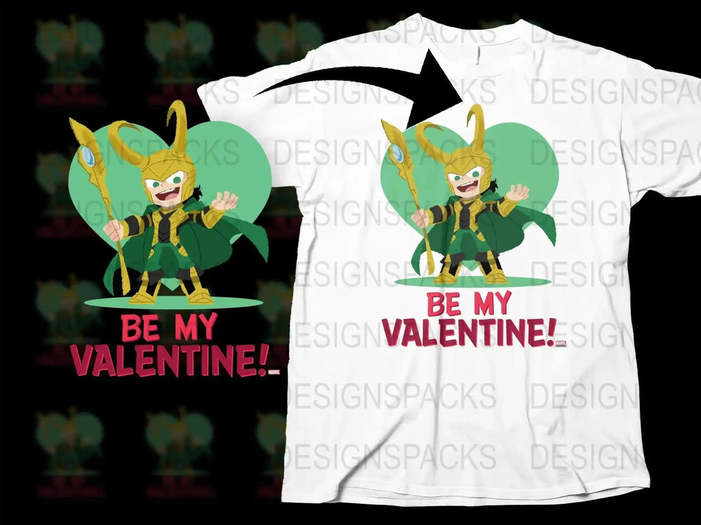 Loki Be My Valentine Png Digital Download