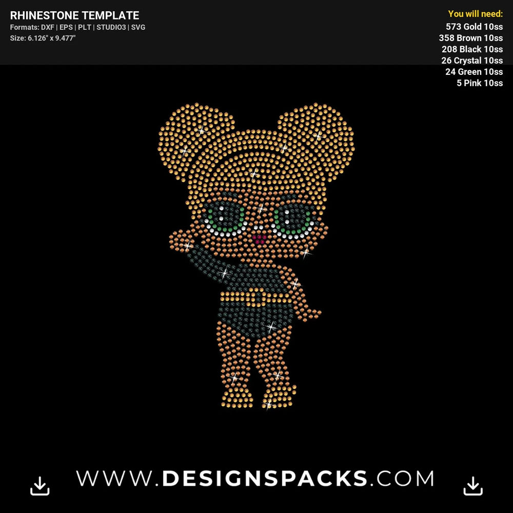 Lol Surprise Dolls Rhinestone Digital Template