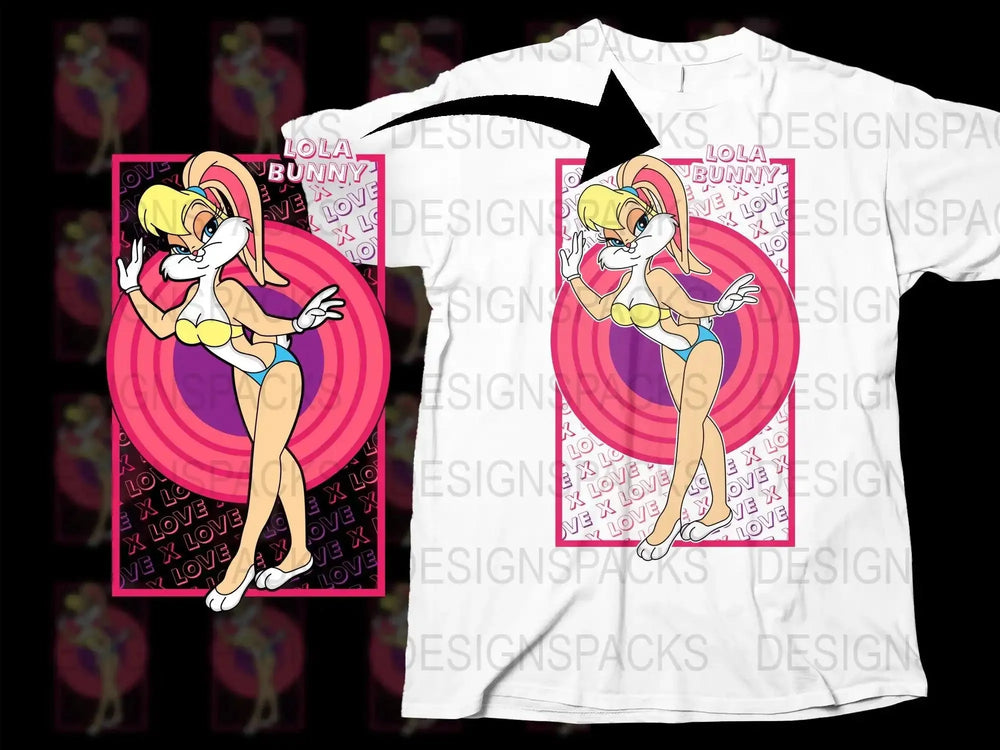 Lola Bunny Love Valentine Png Digital Download
