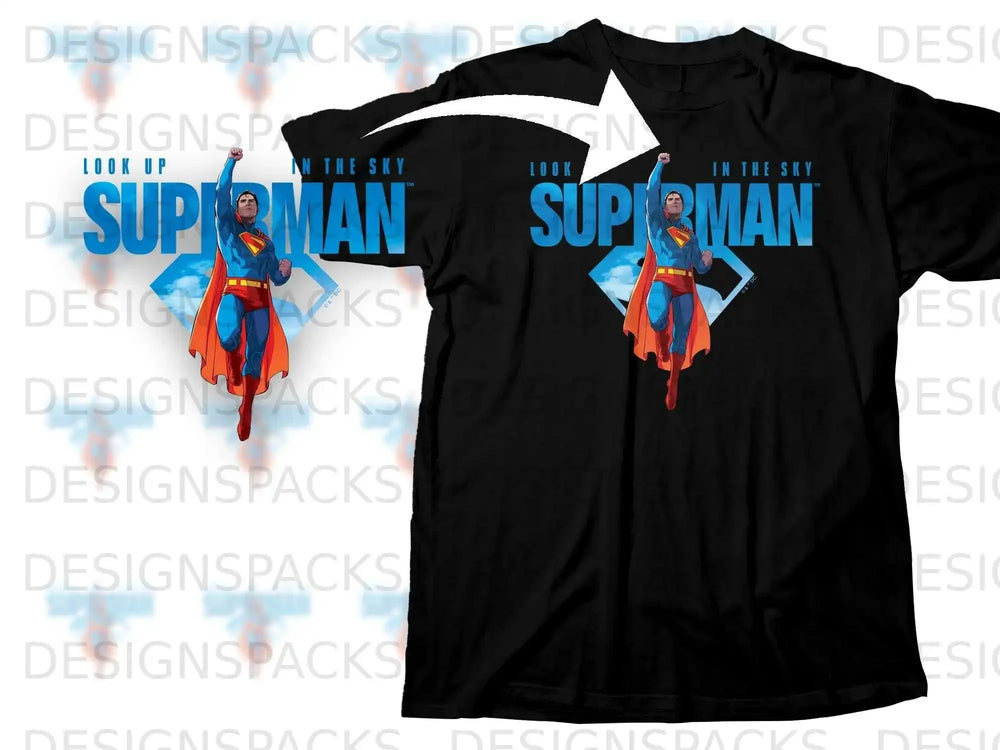 Look Up in the Sky Superman Graphic T-Shirt