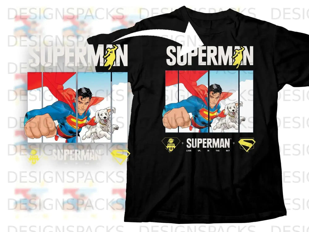 Superman Look Up In The Sky Graphic T Shirt