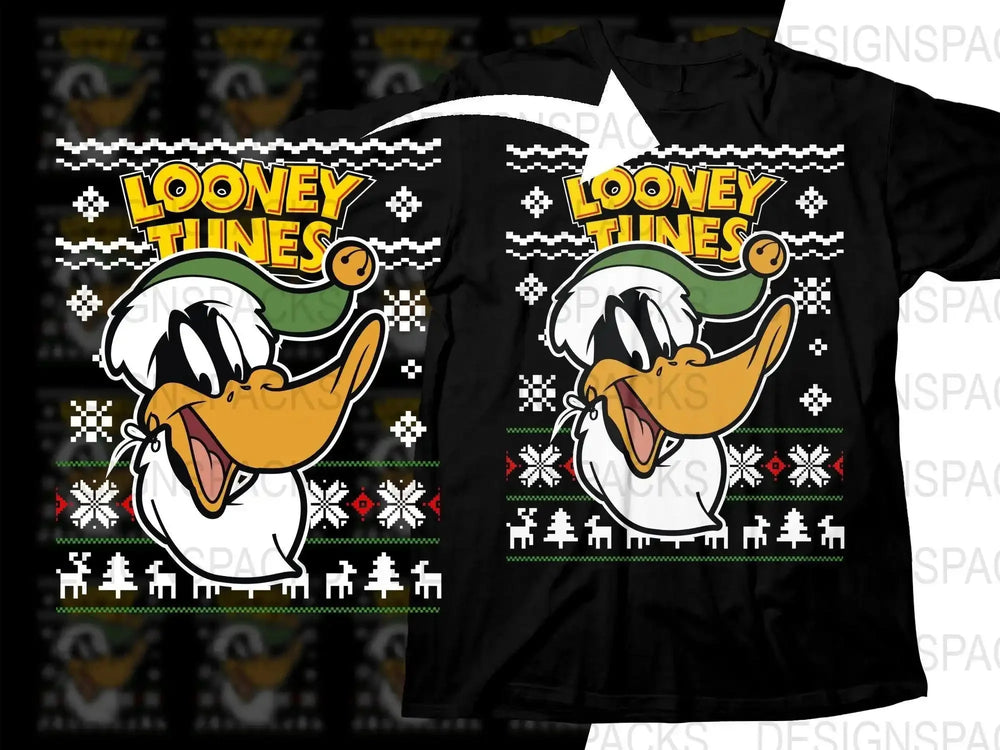 Looney Tunes Daffy Duck Santa Hat Christmas Png Digital Download