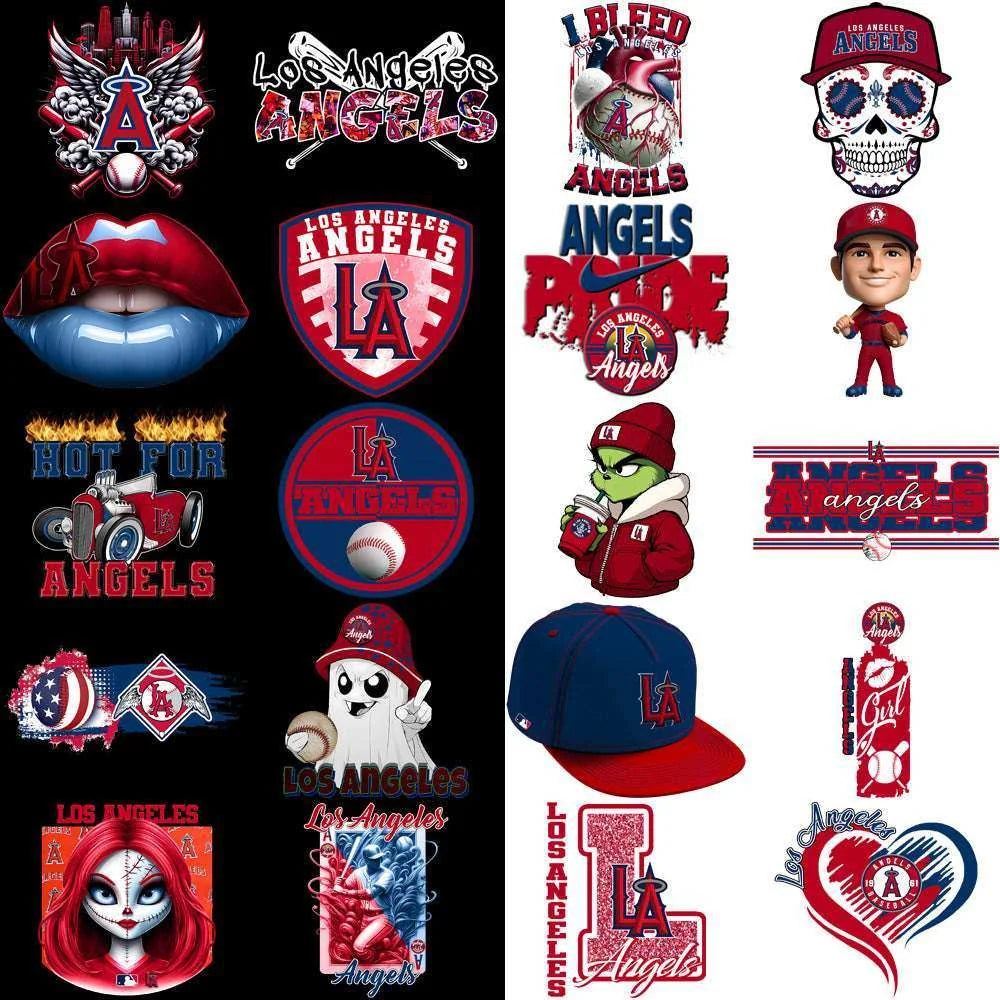 61 Los Angeles Angels Baseball Designs Bundle PNG